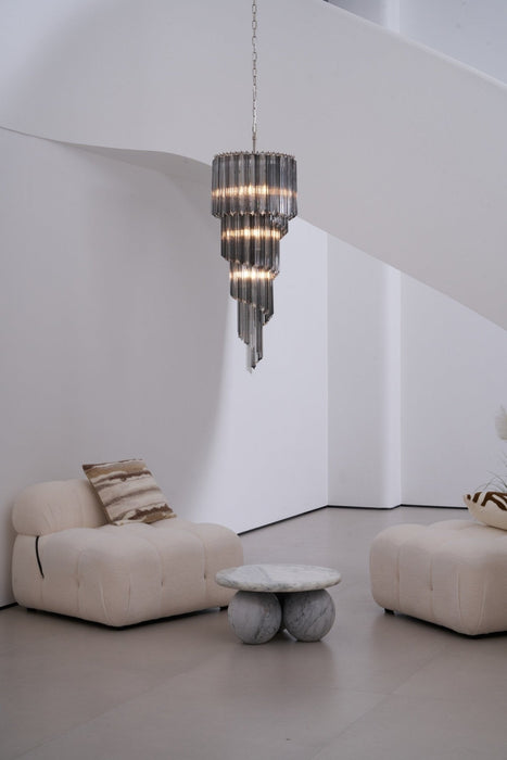 Lucente Noir Spiral Chandelier - Simprolos