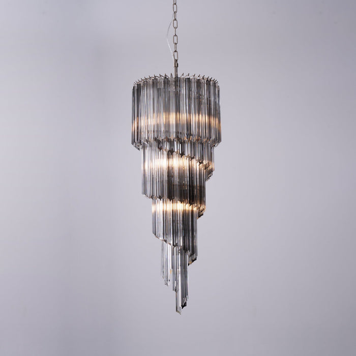 Lucente Noir Spiral Chandelier - Simprolos