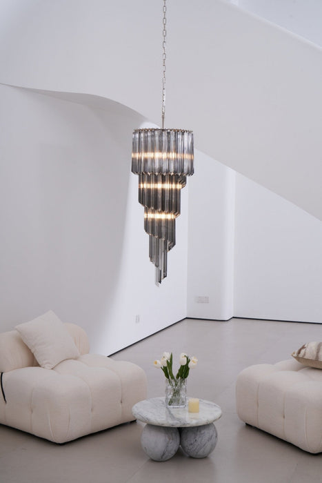 Lucente Noir Spiral Chandelier - Simprolos