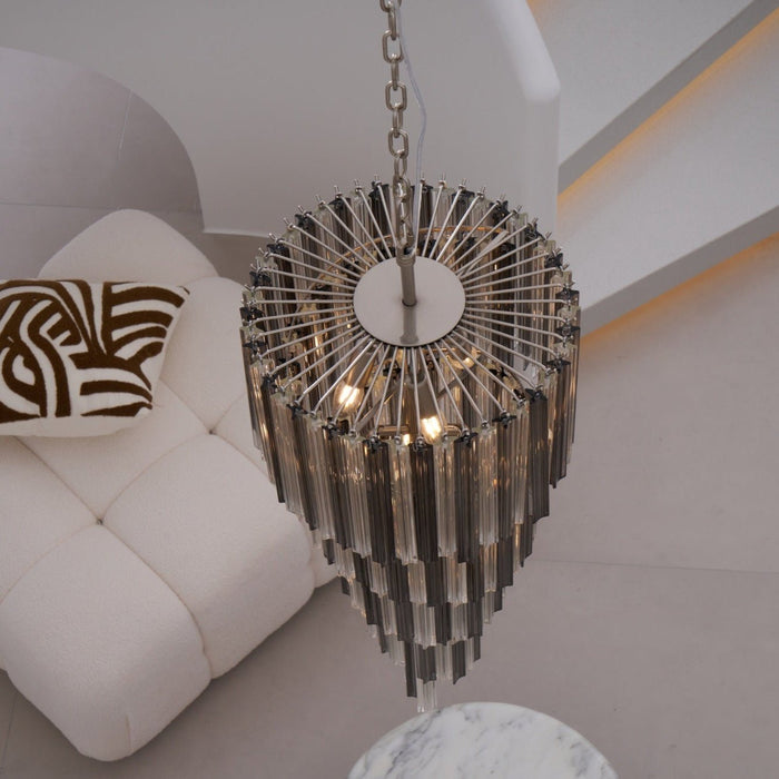 Lucente Noir Spiral Chandelier - Simprolos