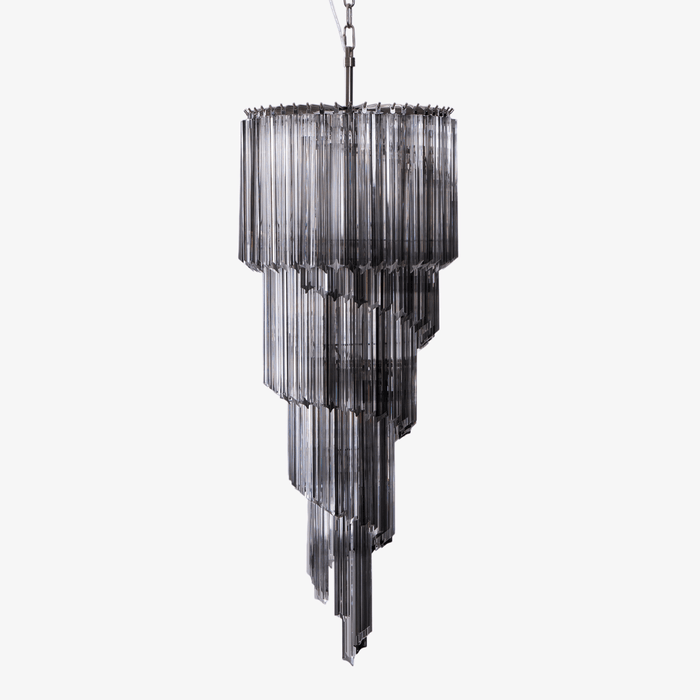 Lucente Noir Spiral Chandelier - Simprolos