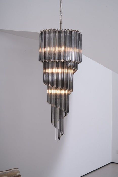 Lucente Noir Spiral Chandelier - Simprolos