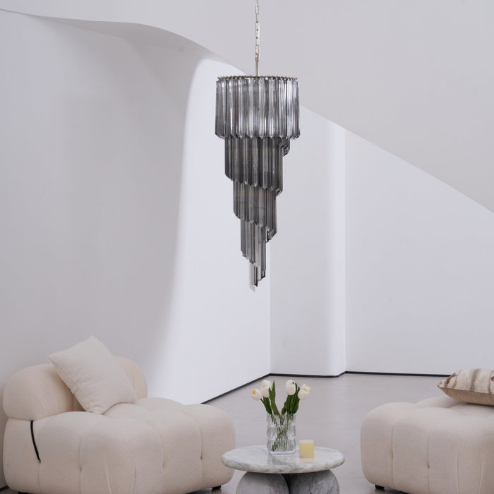 Lucente Noir Spiral Chandelier - Simprolos