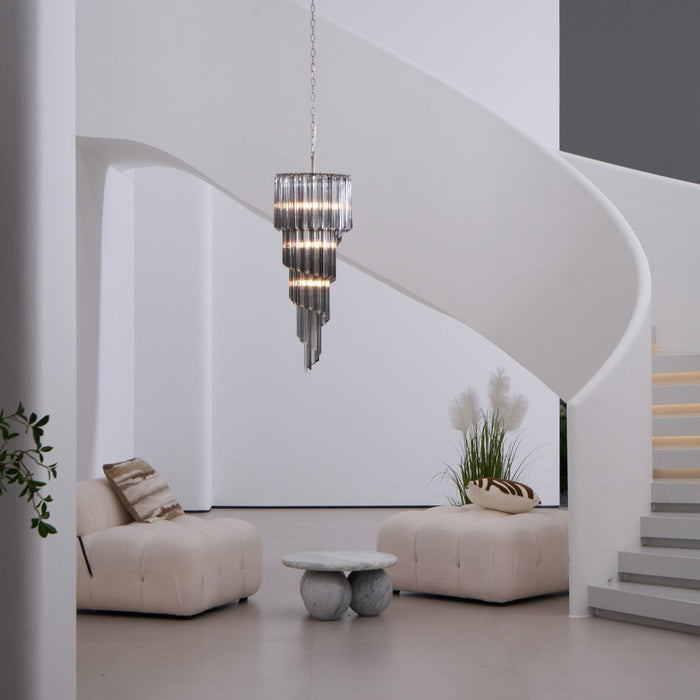 Lucente Noir Spiral Chandelier - Simprolos