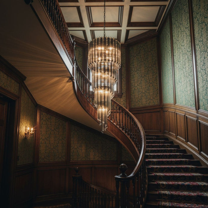 Lucente Noir Spiral Chandelier - Simprolos