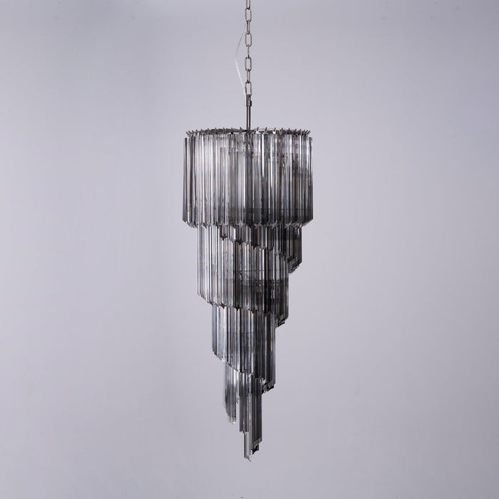 Lucente Noir Spiral Chandelier - Simprolos
