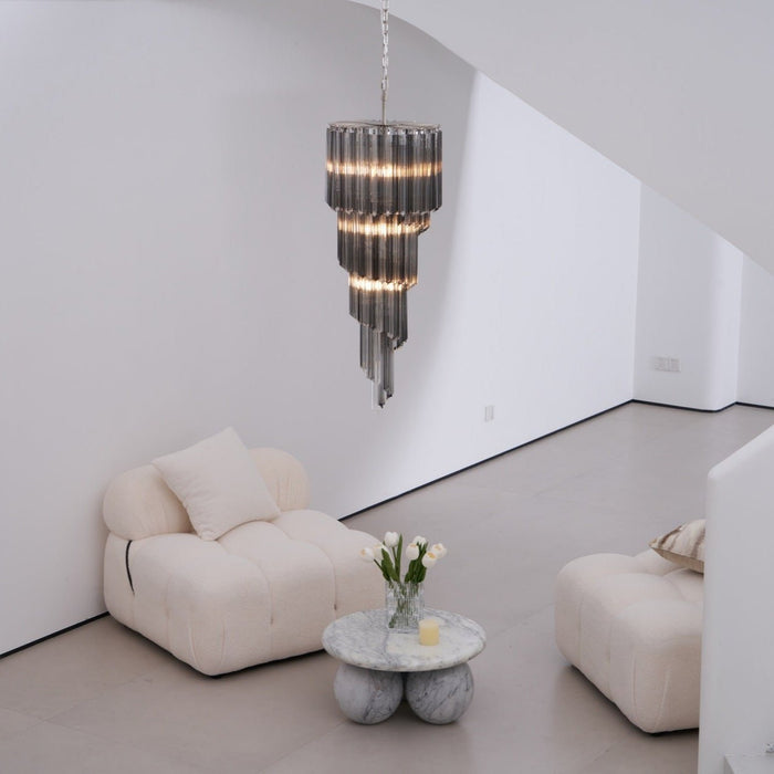 Lucente Noir Spiral Chandelier - Simprolos