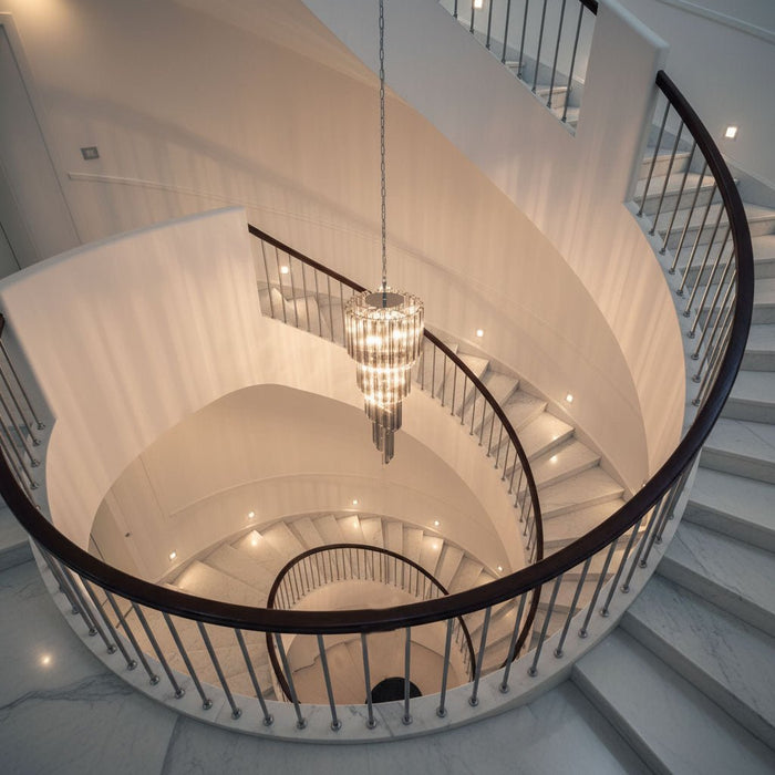 Lucente Noir Spiral Chandelier - Simprolos