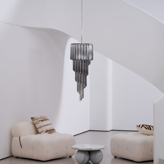 Lucente Noir Spiral Chandelier - Simprolos