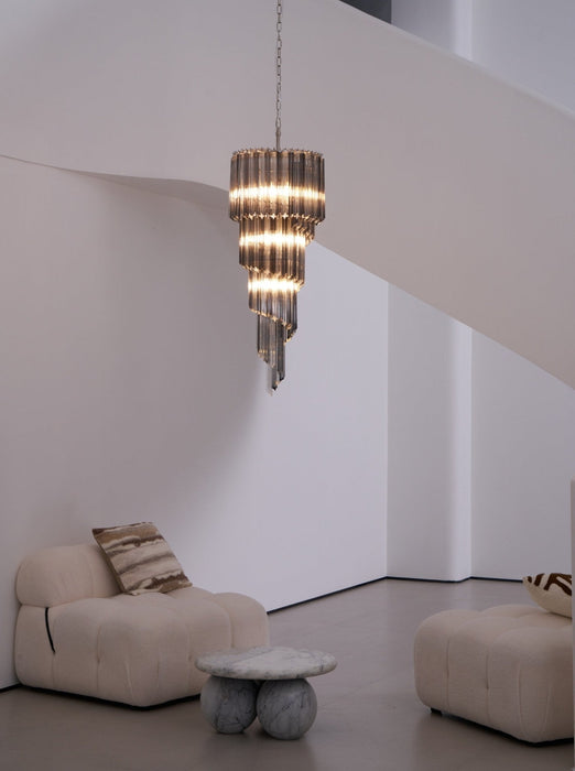 Lucente Noir Spiral Chandelier - Simprolos