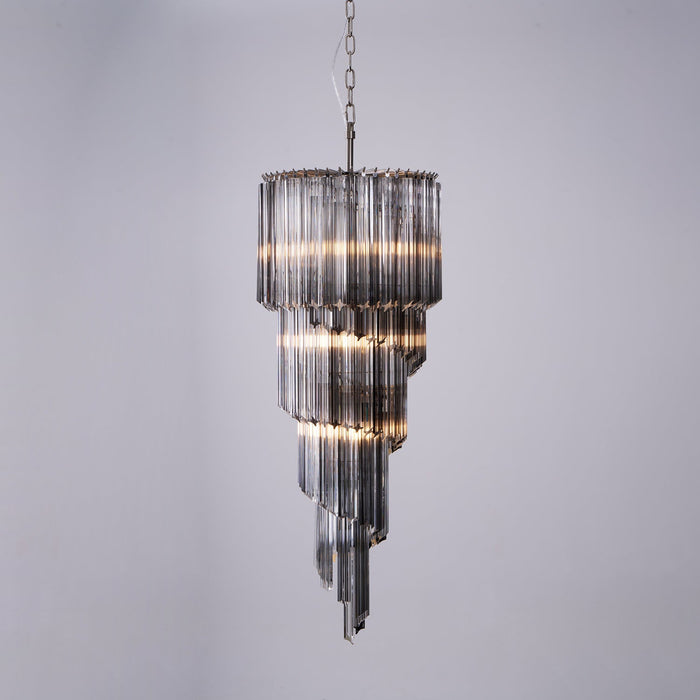 Lucente Noir Spiral Chandelier - Simprolos