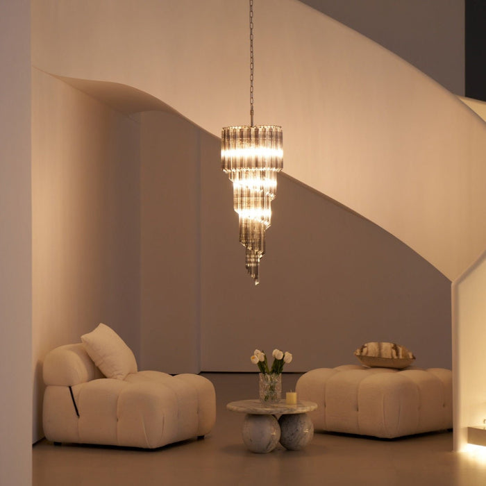 Lucente Noir Spiral Chandelier - Simprolos
