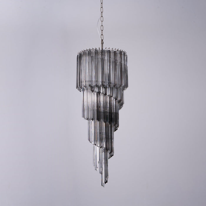 Lucente Noir Spiral Chandelier - Simprolos