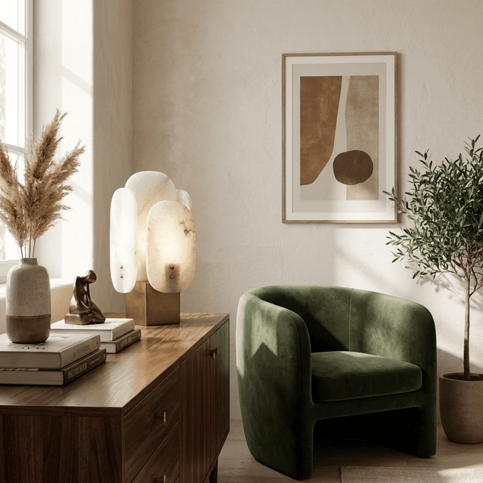 Luma Alabaster Panel Table Lamp - Simprolos