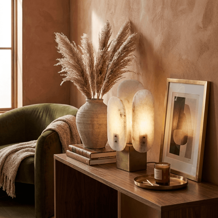 Luma Alabaster Panel Table Lamp - Simprolos