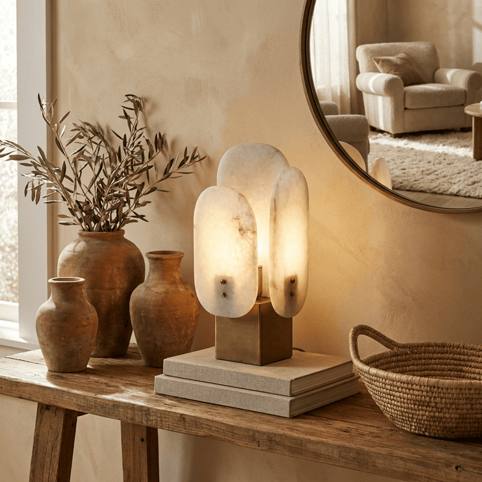Luma Alabaster Panel Table Lamp - Simprolos