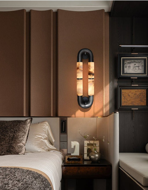 Luma Arc Twin Alabaster Sconce - Simprolos