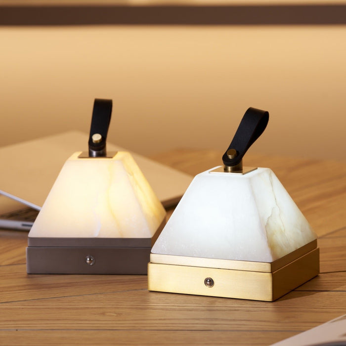 Luma Cube Alabaster Portable Lamp - Simprolos
