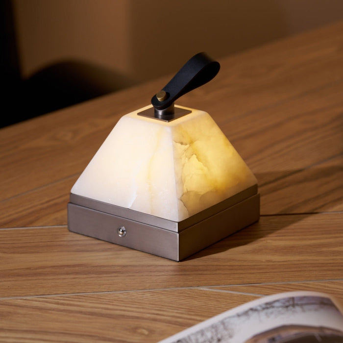 Luma Cube Alabaster Portable Lamp - Simprolos