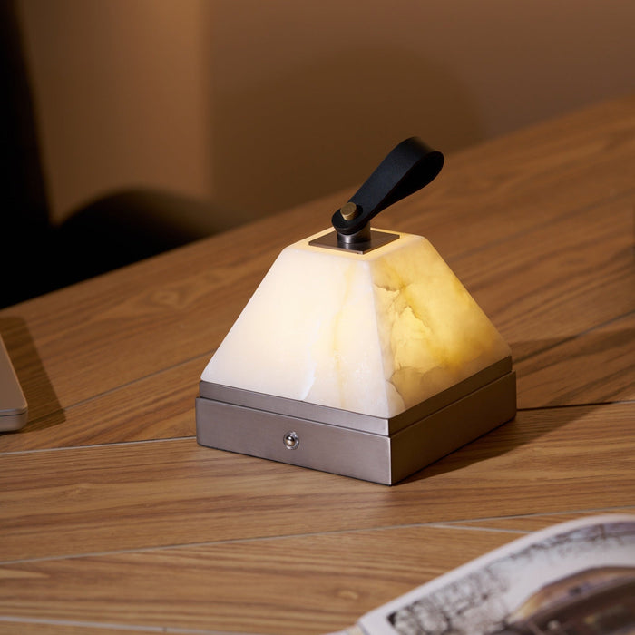 Luma Cube Alabaster Portable Lamp - Simprolos