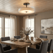 Luma Linen Drum Ceiling Light - Simprolos