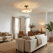 Luma Linen Drum Ceiling Light - Simprolos