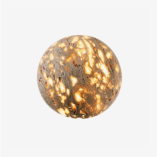 Luma Vein Stone Sphere Wall Light - Simprolos