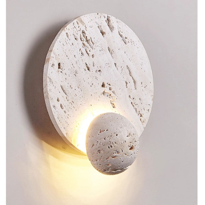 Luna Travertine Sconce - Simprolos