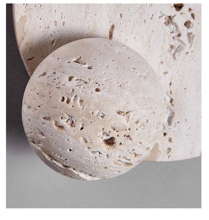 Luna Travertine Sconce - Simprolos