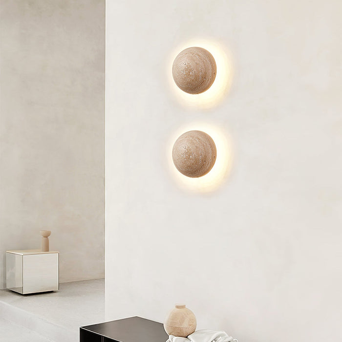 Luna Travertine Wall Light - Simprolos