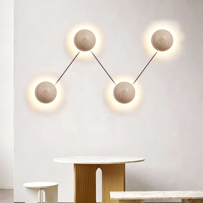 Luna Travertine Wall Light - Simprolos