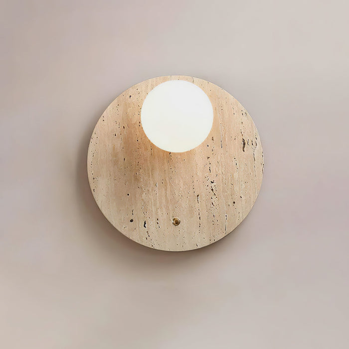 Luna Travertine Wall Sconce - Simprolos