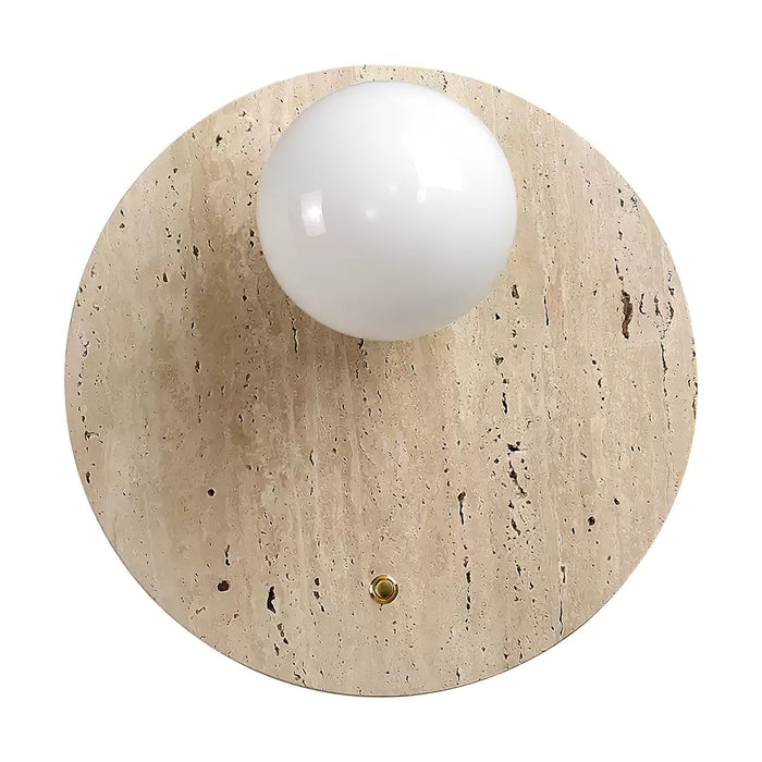 Luna Travertine Wall Sconce - Simprolos