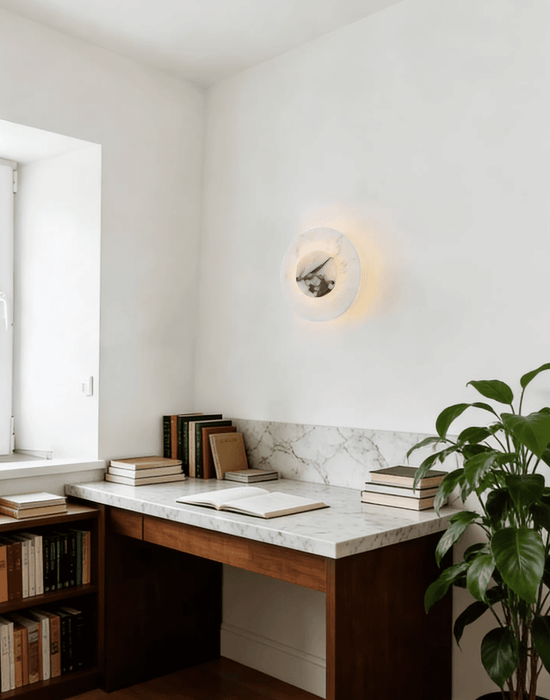 Lunar Veil Alabaster Wall Lamp - Simprolos