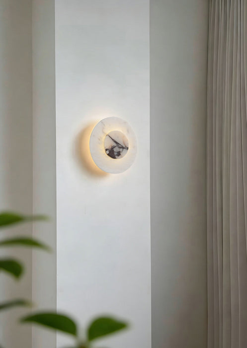 Lunar Veil Alabaster Wall Lamp - Simprolos