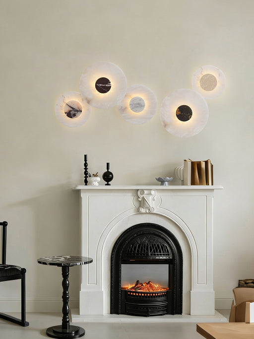 Lunar Veil Alabaster Wall Lamp - Simprolos