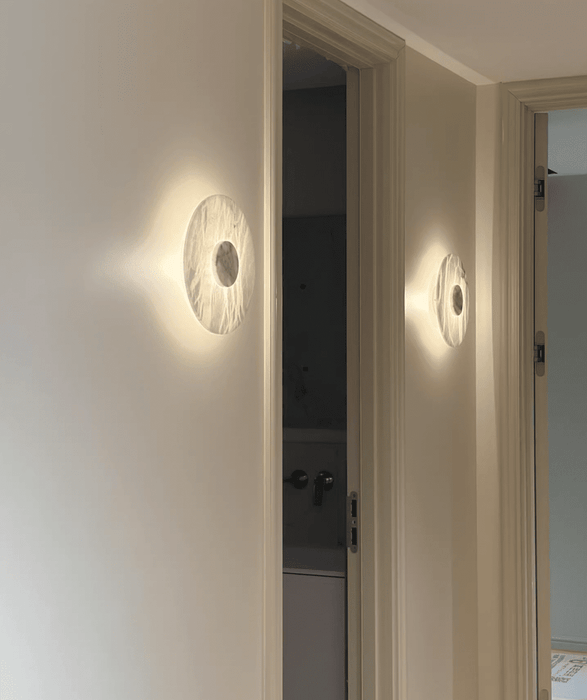 Lunar Veil Alabaster Wall Lamp - Simprolos