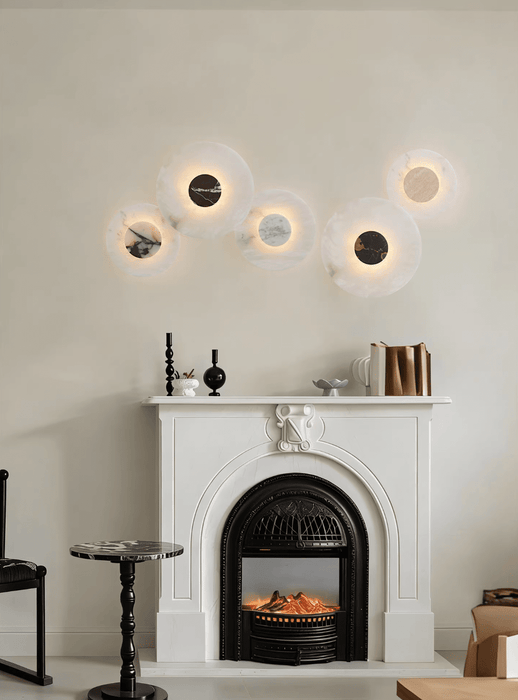 Lunar Veil Alabaster Wall Lamp - Simprolos
