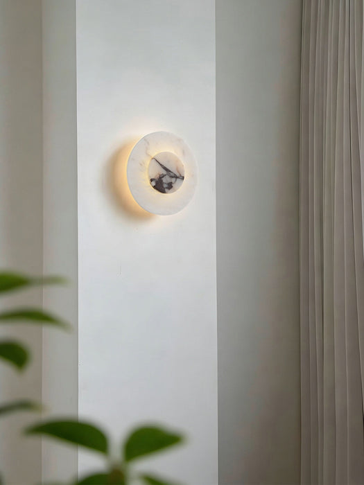 Lunar Veil Alabaster Wall Lamp - Simprolos