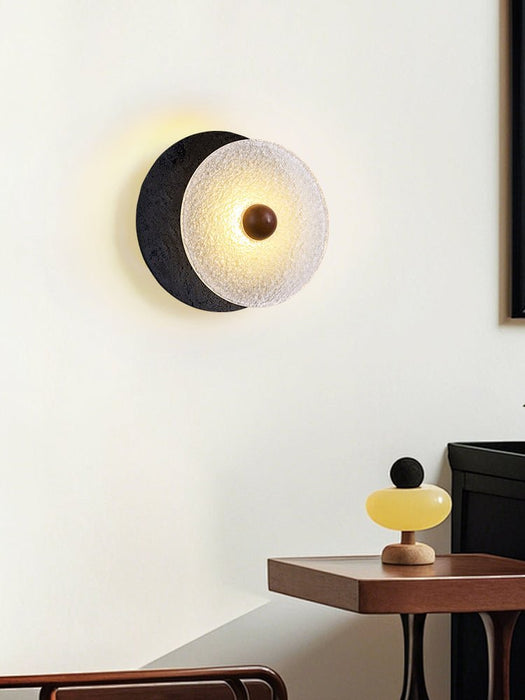 Lunara Textured Disc Wall Light - Simprolos