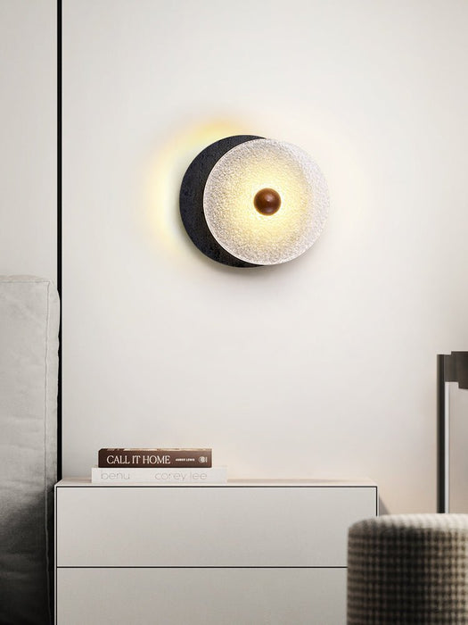 Lunara Textured Disc Wall Light - Simprolos