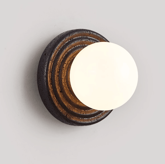Lunara Travertine Wall Sconce - Simprolos