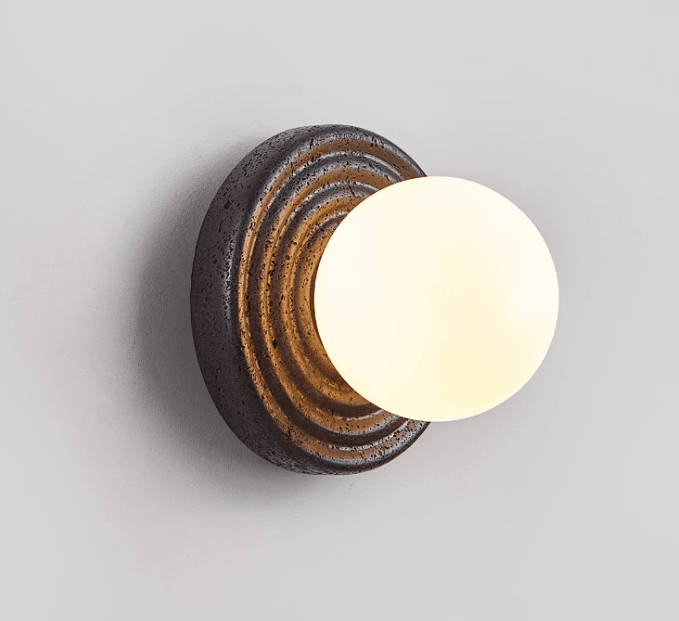 Lunara Travertine Wall Sconce - Simprolos