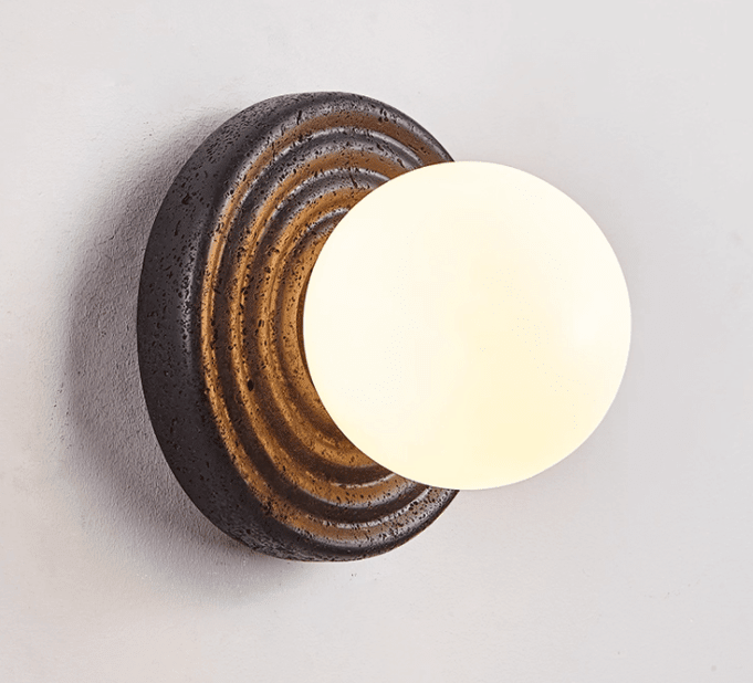 Lunara Travertine Wall Sconce - Simprolos