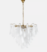 Lunara White Glass Chandelier - Simprolos