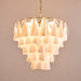 Lunara White Glass Chandelier - Simprolos