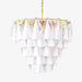 Lunara White Glass Chandelier - Simprolos