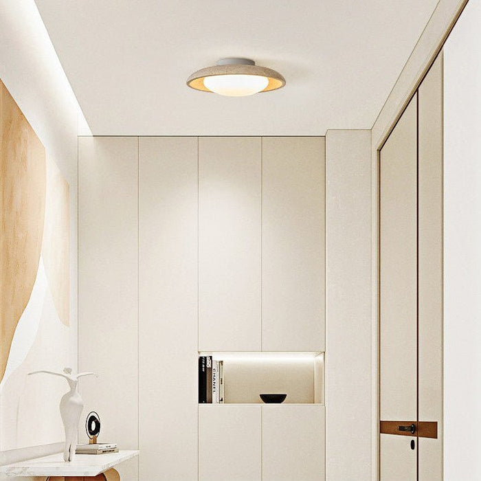 Lunara Yellow Travertine Ceiling Light - Simprolos