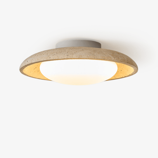 Lunara Yellow Travertine Ceiling Light - Simprolos
