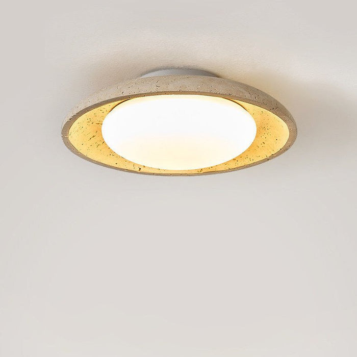 Lunara Yellow Travertine Ceiling Light - Simprolos
